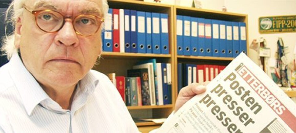 – Postens prispolitikk overfor Fagpressen har knapt noen elementer av seriøs kundebehandling, sier Even Trygve Hansen, adm. direktør i Fagpressen. (Foto: Berit Nyman)