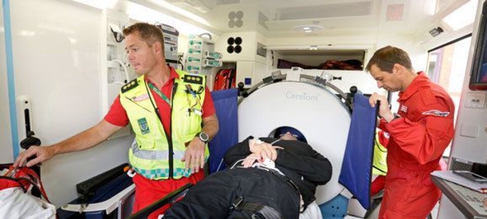 Slagambulansen burde hatt med en radiograf til å håndtere CT-en, mener Norsk Radiografforbund. Foto: Fredrik Neumann