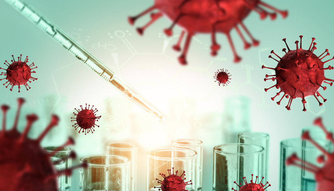 Coronavirus COVID-19 medical test vaccine research and development concept. Scientist in laboratory study and analyze scientific sample of Coronavirus antibody to produce drug treatment for COVID-19. Coronavirus COVID-19 medical test vaccine research and development concept. Scientist in laboratory study and analyze scientific sample of Coronavirus antibody to produce drug treatment for COVID-19.